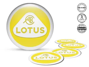Lotus Stickers Dome Edition Resin Emblem Labels